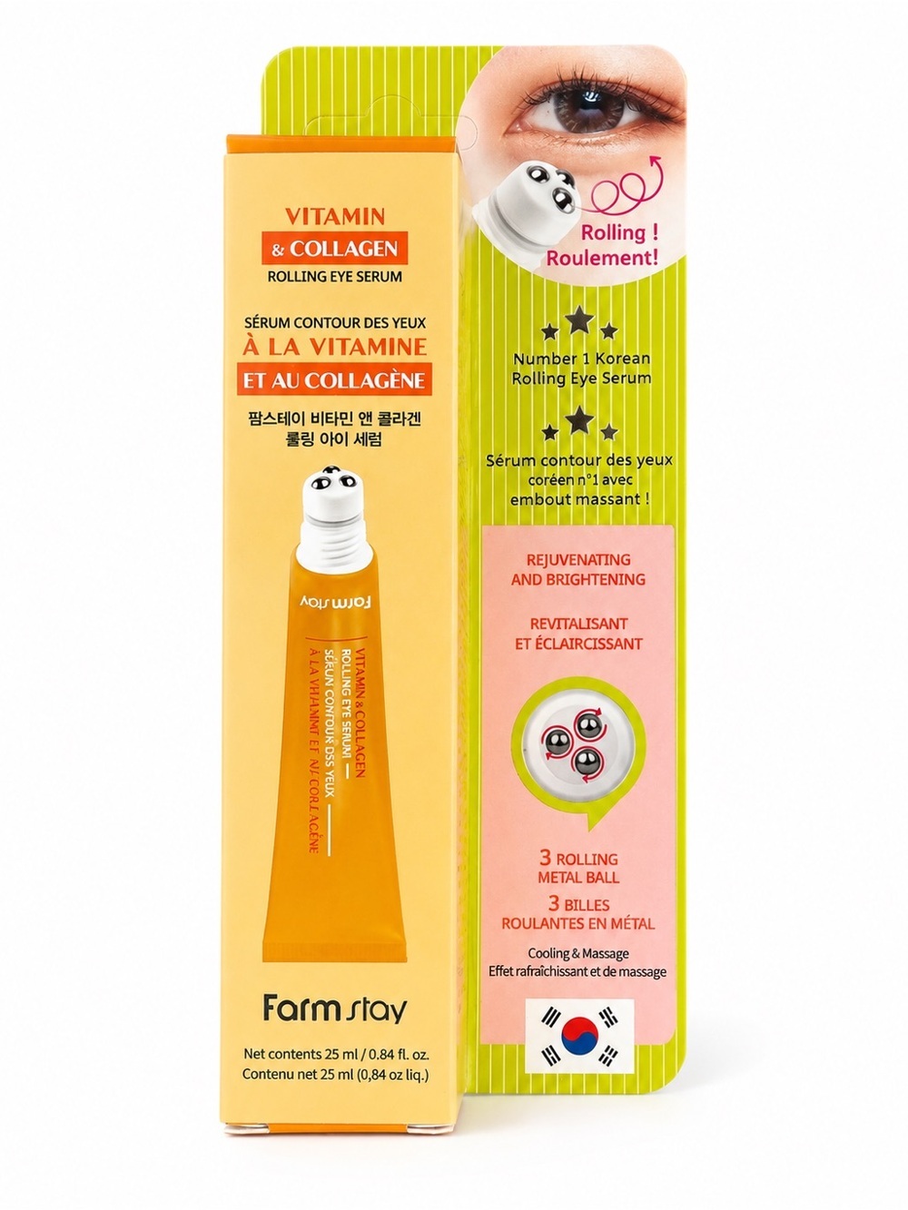 Vitamin & Collagen Rolling Eye Serum — Orange